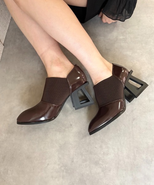 Jeffrey Campbell(ジェフリーキャンベル)の「スクエアヒールブーティ(ブーツ・レディース・ブラウン・35/36/37/38/39)」の8枚目の写真