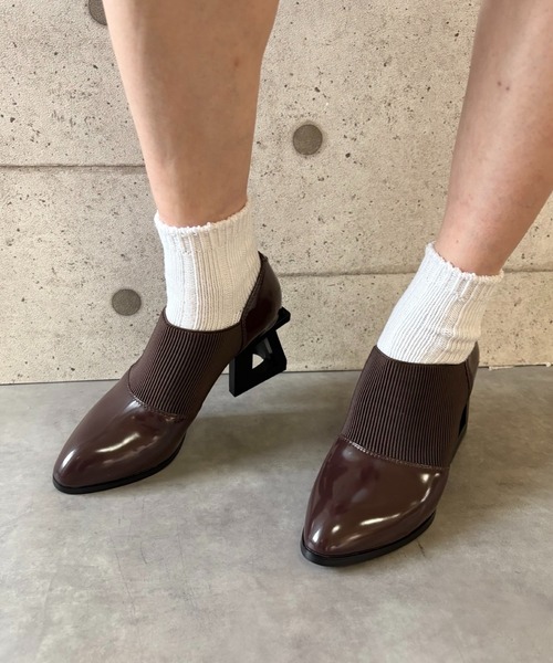 Jeffrey Campbell(ジェフリーキャンベル)の「スクエアヒールブーティ(ブーツ・レディース・ブラウン・35/36/37/38/39)」の12枚目の写真