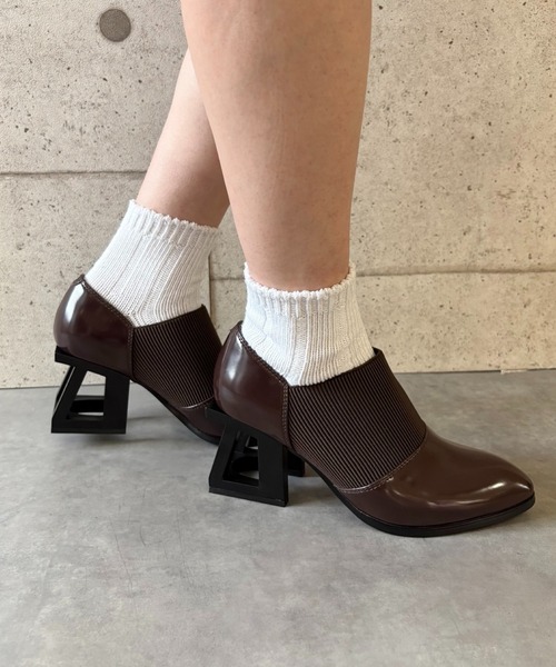 Jeffrey Campbell(ジェフリーキャンベル)の「スクエアヒールブーティ(ブーツ・レディース・ブラウン・35/36/37/38/39)」の13枚目の写真