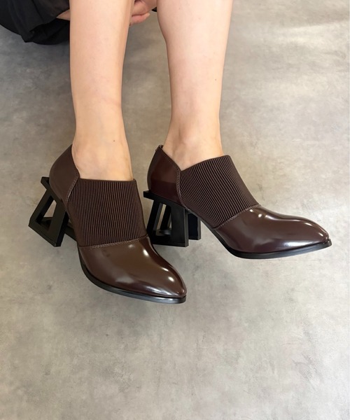 Jeffrey Campbell(ジェフリーキャンベル)の「スクエアヒールブーティ(ブーツ・レディース・ブラウン・35/36/37/38/39)」の7枚目の写真