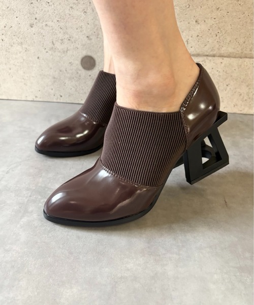 Jeffrey Campbell(ジェフリーキャンベル)の「スクエアヒールブーティ(ブーツ・レディース・ブラウン・35/36/37/38/39)」の5枚目の写真