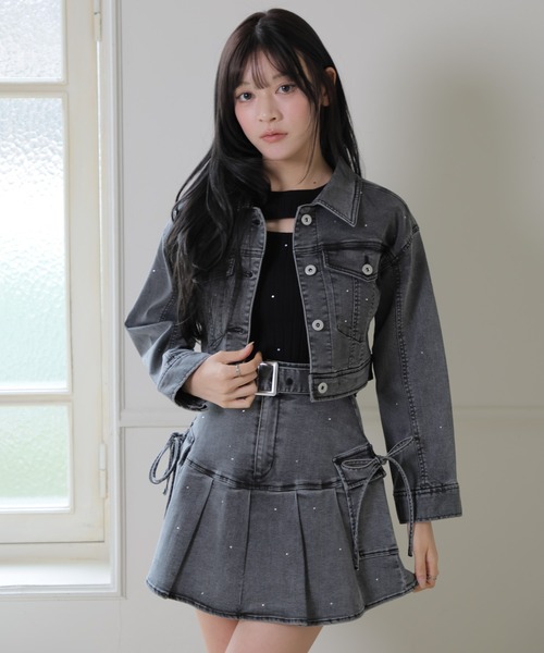 LIPSERVICE（リップサービス）の「Jewelデニムプリーツスカート（デニムスカート・レディース・ブルー系その他2/グレー・S/M）」の13枚目の写真