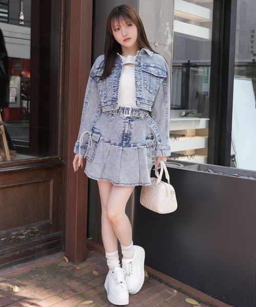 LIPSERVICE（リップサービス）の「Jewelデニムプリーツスカート（デニムスカート・レディース・ブルー系その他2/グレー・S/M）」の20枚目の写真