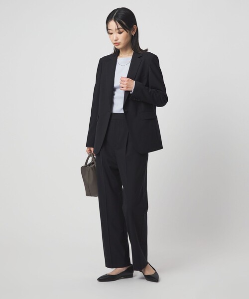 green label relaxing（グリーンレーベルリラクシング）の「［size SHORTあり］カチリラ シングル テーラード ジャケット ウォッシャブル ストレッチ（テーラードジャケット・レディース・ベージュ/ネイビー・SHORT/36/38/40）」の5枚目の写真