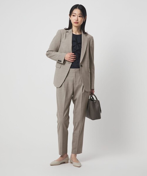 green label relaxing（グリーンレーベルリラクシング）の「［size SHORTあり］カチリラ シングル テーラード ジャケット ウォッシャブル ストレッチ（テーラードジャケット・レディース・ベージュ/ネイビー・SHORT/36/38/40）」の9枚目の写真