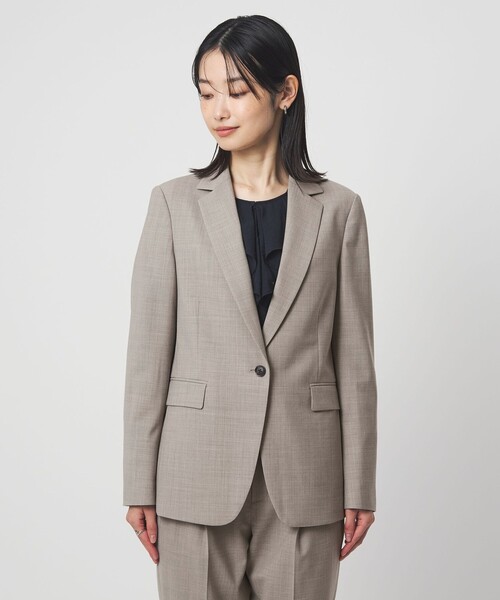 green label relaxing（グリーンレーベルリラクシング）の「［size SHORTあり］カチリラ シングル テーラード ジャケット ウォッシャブル ストレッチ（テーラードジャケット・レディース・ベージュ/ネイビー・SHORT/36/38/40）」の11枚目の写真