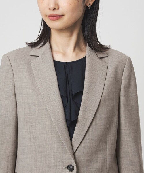 green label relaxing（グリーンレーベルリラクシング）の「［size SHORTあり］カチリラ シングル テーラード ジャケット ウォッシャブル ストレッチ（テーラードジャケット・レディース・ベージュ/ネイビー・SHORT/36/38/40）」の14枚目の写真