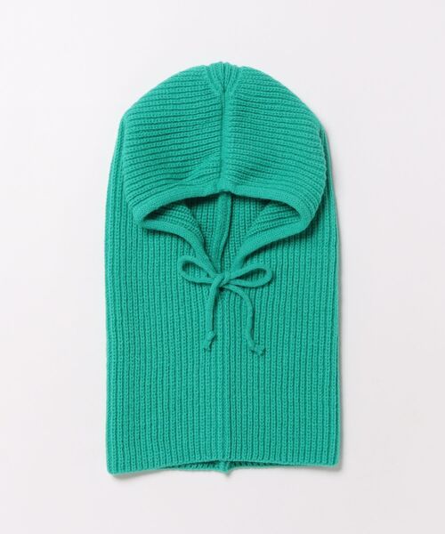 styiro（スタイロ）の「バラクラバ ニットフーディー ボタン リボン（ネックウォーマー/スヌード・レディース・レッド系2/レッド系1/ブラウン系1/ホワイト系1/グリーン系1/ブラック系2/ベージュ系2/ブラック系1・FREE）」の6枚目の写真