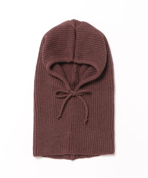 styiro（スタイロ）の「バラクラバ ニットフーディー ボタン リボン（ネックウォーマー/スヌード・レディース・レッド系2/レッド系1/ブラウン系1/ホワイト系1/グリーン系1/ブラック系2/ベージュ系2/ブラック系1・FREE）」の12枚目の写真