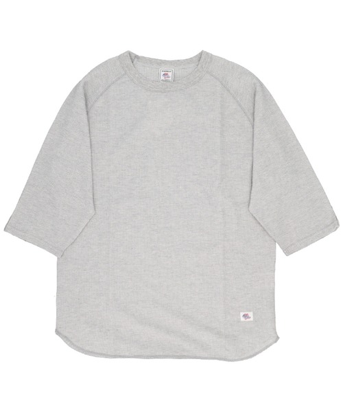 JEMORGAN(ジェーイーモーガン)の「JEMORGAN 裾ラウンドラグランクルーネック7分袖Tシャツ(Tシャツ/カットソー・メンズ・カーキ/ブラック/杢グレー/ホワイト/ネイビー・XL/M/L)」の3枚目の写真