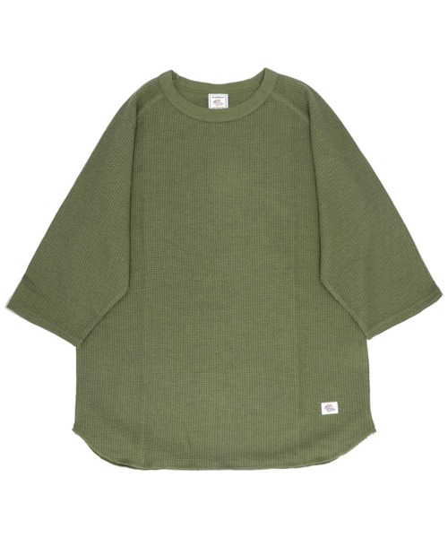 JEMORGAN(ジェーイーモーガン)の「JEMORGAN 裾ラウンドラグランクルーネック7分袖Tシャツ(Tシャツ/カットソー・メンズ・カーキ/ブラック/杢グレー/ホワイト/ネイビー・XL/M/L)」の4枚目の写真
