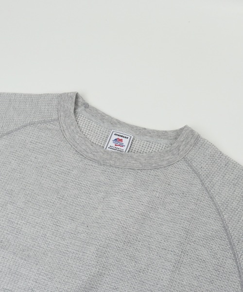 JEMORGAN(ジェーイーモーガン)の「JEMORGAN 裾ラウンドラグランクルーネック7分袖Tシャツ(Tシャツ/カットソー・メンズ・カーキ/ブラック/杢グレー/ホワイト/ネイビー・XL/M/L)」の11枚目の写真