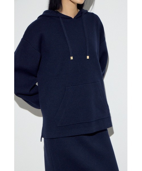 AZUL by moussy(アズールバイマウジー)の「スウェッターニットパーカー(ニット/セーター・レディース・杢グレー/ライトピンク/ネイビー・FREE)」の13枚目の写真