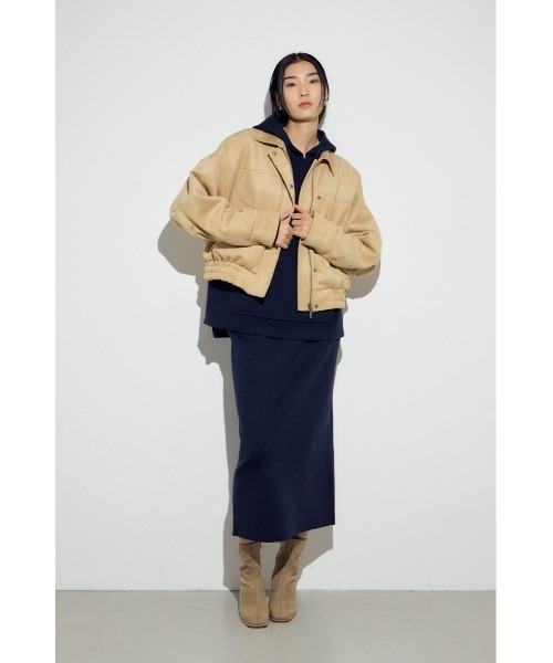 AZUL by moussy(アズールバイマウジー)の「スウェッターニットパーカー(ニット/セーター・レディース・杢グレー/ライトピンク/ネイビー・FREE)」の16枚目の写真