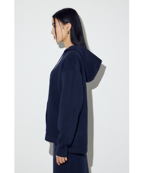 AZUL by moussy(アズールバイマウジー)の「スウェッターニットパーカー(ニット/セーター・レディース・杢グレー/ライトピンク/ネイビー・FREE)」の18枚目の写真