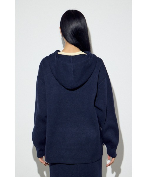 AZUL by moussy(アズールバイマウジー)の「スウェッターニットパーカー(ニット/セーター・レディース・杢グレー/ライトピンク/ネイビー・FREE)」の19枚目の写真