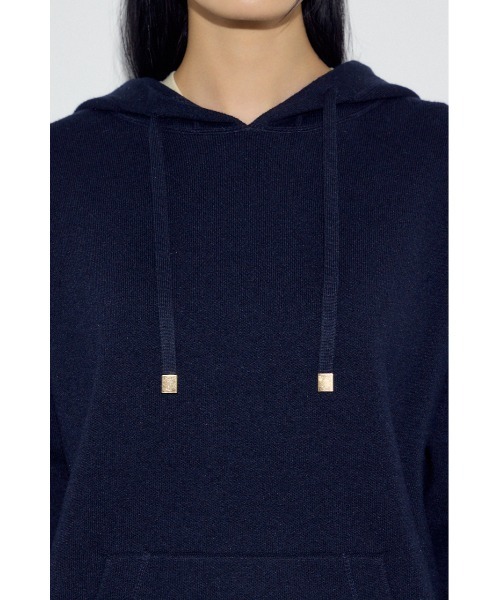 AZUL by moussy(アズールバイマウジー)の「スウェッターニットパーカー(ニット/セーター・レディース・杢グレー/ライトピンク/ネイビー・FREE)」の20枚目の写真