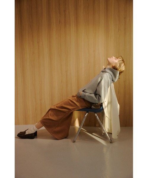 AZUL by moussy(アズールバイマウジー)の「スウェッターニットパーカー(ニット/セーター・レディース・杢グレー/ライトピンク/ネイビー・FREE)」の6枚目の写真