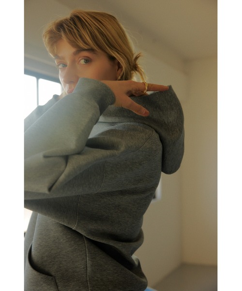 AZUL by moussy(アズールバイマウジー)の「スウェッターニットパーカー(ニット/セーター・レディース・杢グレー/ライトピンク/ネイビー・FREE)」の7枚目の写真