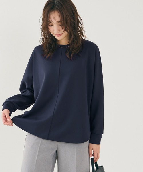 coca(coca)(コカ)の「スムースドルマンプルオーバー| セレモニー オフィス ママスーツ フォーマルウェア スーツ 卒業式(Tシャツ/カットソー・レディース・アイボリー/ネイビー・L/M/S)」の13枚目の写真