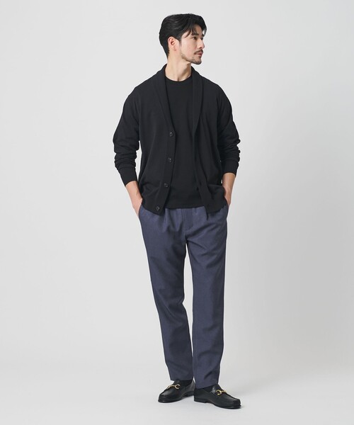 BEAUTY&YOUTH UNITED ARROWS(ビューティーアンドユースユナイテッドアローズ)の「【WEB限定 WARDROBE SMART】デニムライク 1P イージーパンツ(その他パンツ・メンズ・ネイビー・S/M/L/XL)」の4枚目の写真