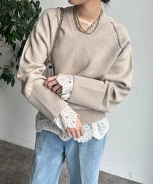 【WEB限定】マシーンウォッシャブルVネックプルオーバー