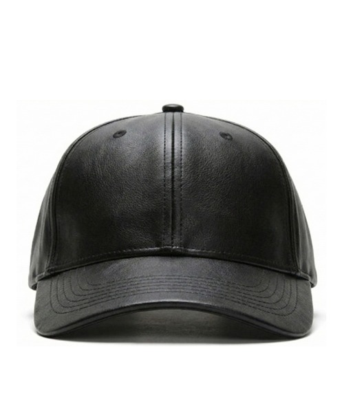 NO ID.（ノーアイディ）の「【NO ID.】Synthetic Leather 6-Panel Cap / シンセティックレザー 6パネル キャップ（キャップ・メンズ・ブラック・ONE SIZE）」の3枚目の写真