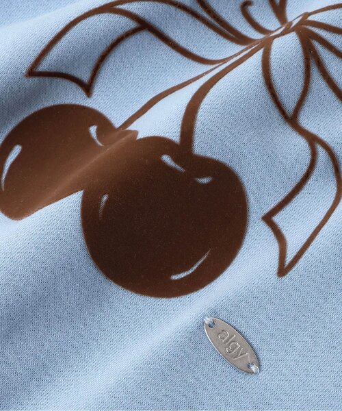 algy（アルジー）の「ラインりぼんチェリートレーナー（スウェット・キッズ・アイボリー/サックスブルー/グレー・160/150/140/130）」の9枚目の写真