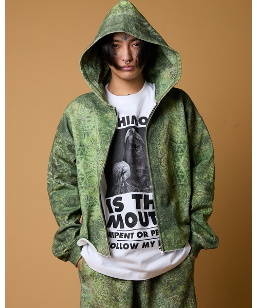 NISHIMOTO IS THE MOUTH(ニシモト イズ ザ マウス)の「WIDE ZIP SWEAT HOODIE | NISHIMOTO IS THE MOUTH(パーカー・メンズ・カモフラージュ/グリーン・(S/M)/L/XL)」の20枚目の写真