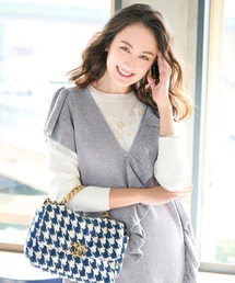 Chesty（チェスティー）の「フリルニットジャンパースカート（ジャンパースカート）」