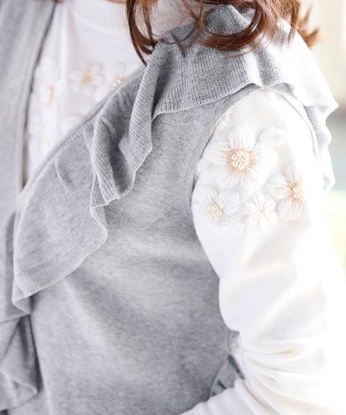 Chesty（チェスティー）の「フリルニットジャンパースカート（ジャンパースカート・レディース・ブラック/ピンク/グレー・1/0）」の10枚目の写真