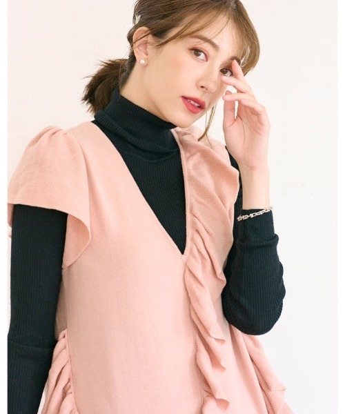Chesty（チェスティー）の「フリルニットジャンパースカート（ジャンパースカート・レディース・ブラック/ピンク/グレー・1/0）」の15枚目の写真