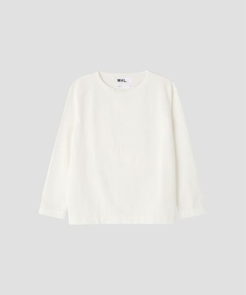 MHL.(エムエイチエル)の「DRY COTTON JERSEY TOP(Tシャツ/カットソー・メンズ・ホワイト・MEDIUM/LARGE)」の2枚目の写真