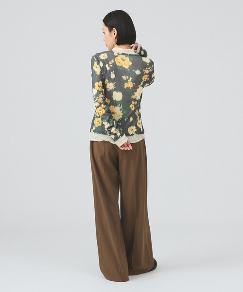 Ray BEAMS（レイビームス）の「シアー フラワープリント カーディガン（カーディガン/ボレロ・レディース・ブルー/ブラック・ONE SIZE）」の5枚目の写真