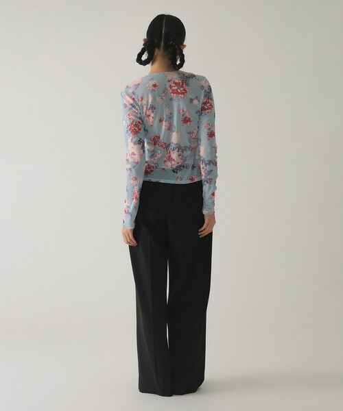 Ray BEAMS（レイビームス）の「シアー フラワープリント カーディガン（カーディガン/ボレロ・レディース・ブルー/ブラック・ONE SIZE）」の9枚目の写真