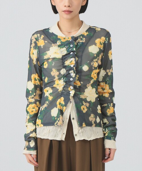 Ray BEAMS（レイビームス）の「シアー フラワープリント カーディガン（カーディガン/ボレロ・レディース・ブルー/ブラック・ONE SIZE）」の11枚目の写真