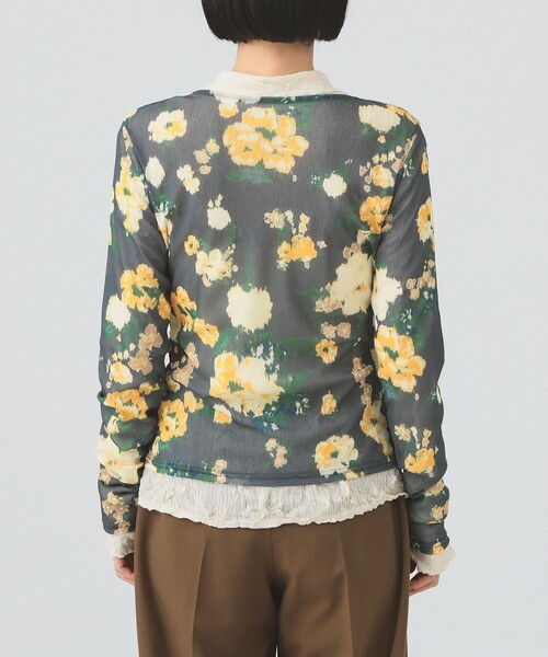 Ray BEAMS（レイビームス）の「シアー フラワープリント カーディガン（カーディガン/ボレロ・レディース・ブルー/ブラック・ONE SIZE）」の13枚目の写真