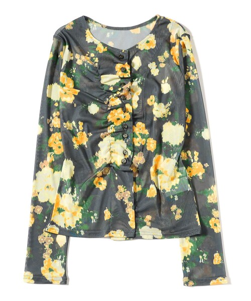 Ray BEAMS（レイビームス）の「シアー フラワープリント カーディガン（カーディガン/ボレロ・レディース・ブルー/ブラック・ONE SIZE）」の16枚目の写真