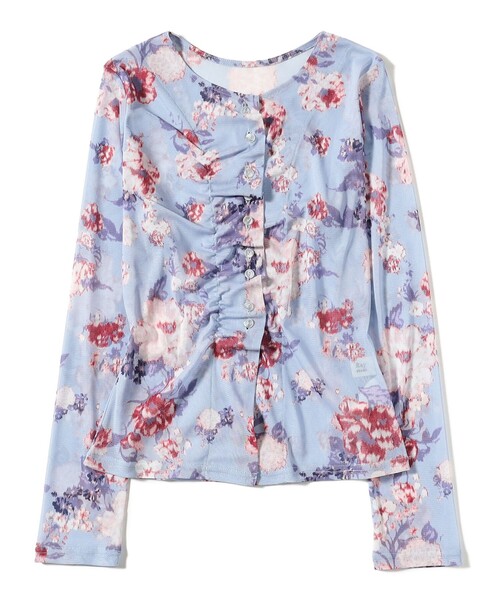 Ray BEAMS（レイビームス）の「シアー フラワープリント カーディガン（カーディガン/ボレロ・レディース・ブルー/ブラック・ONE SIZE）」の19枚目の写真