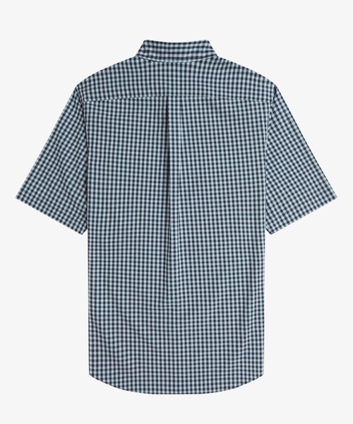 FRED PERRY（フレッドペリー）の「先行予約受付中／Gingham Short Sleeve Shirt／ギンガムチェック半袖シャツ（シャツ/ブラウス・メンズ・セージグリーン/ライトブルー・S/M/L）」の12枚目の写真