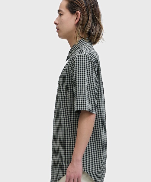 FRED PERRY（フレッドペリー）の「先行予約受付中／Gingham Short Sleeve Shirt／ギンガムチェック半袖シャツ（シャツ/ブラウス・メンズ・セージグリーン/ライトブルー・S/M/L）」の16枚目の写真