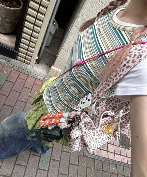ITZAVIBE(イッザバイブ)の「KIWI DOTTED LAYERED WRAP SHORT SKIRT(スカート・レディース・その他・ONE SIZE)」の5枚目の写真