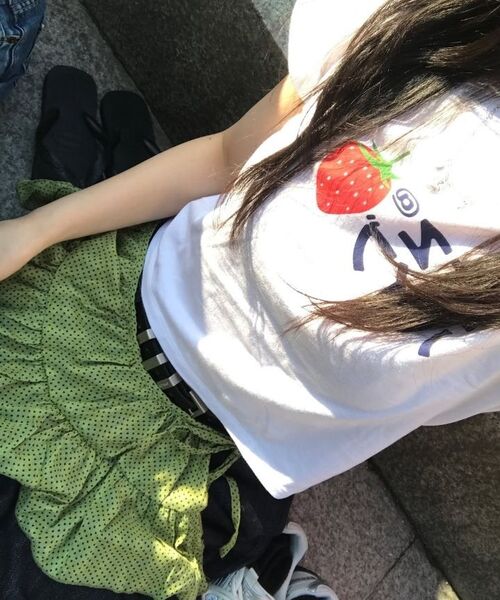 ITZAVIBE(イッザバイブ)の「KIWI DOTTED LAYERED WRAP SHORT SKIRT(スカート・レディース・その他・ONE SIZE)」の6枚目の写真