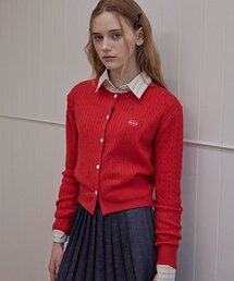 HAINT（ヘイント）の「ROYAL CROPPED CABLE CARDIGAN_2COLORS_RED（カーディガン/ボレロ）」