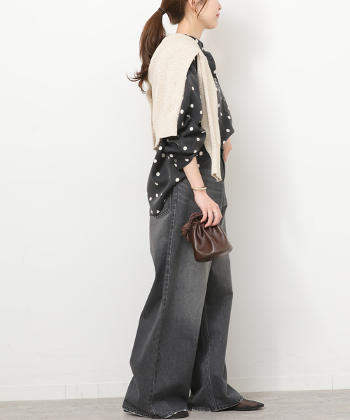 JOURNAL STANDARD relume(ジャーナルスタンダード レリューム)の「ランダムドットシャツ(シャツ/ブラウス・レディース・ブラック・FREE)」の3枚目の写真