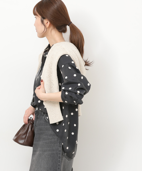 JOURNAL STANDARD relume(ジャーナルスタンダード レリューム)の「ランダムドットシャツ(シャツ/ブラウス・レディース・ブラック・FREE)」の6枚目の写真