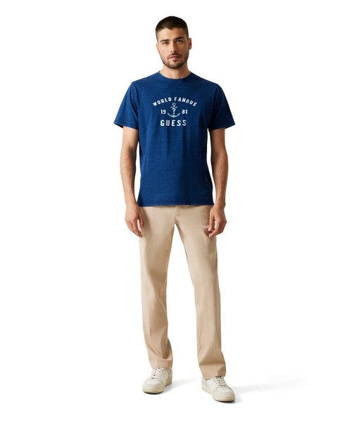 Guess(ゲス)の「Short Sleeves Crew Neck Marine Indigo Tee Tシャツ (Tシャツ/カットソー・メンズ・ロイヤルブルー・SMALL/MEDIUM/LARGE/X-LARGE)」の3枚目の写真