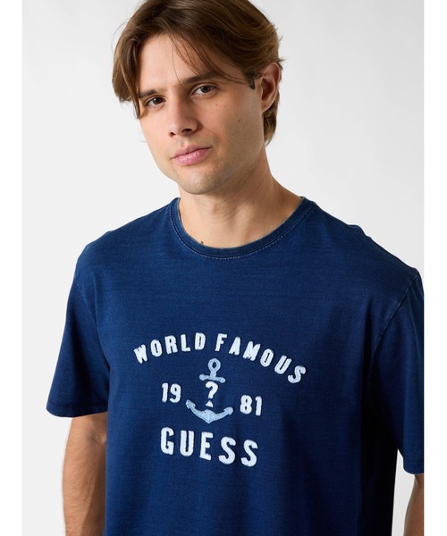 Guess(ゲス)の「Short Sleeves Crew Neck Marine Indigo Tee Tシャツ(Tシャツ/カットソー・メンズ・ロイヤルブルー・X-LARGE/LARGE/MEDIUM/SMALL)」の10枚目の写真