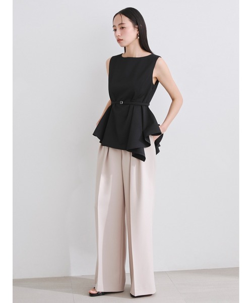 FRAY I.D（フレイアイディー）の「セミワイドストレートパンツ／ウォッシャブル（その他パンツ・レディース・グレー/ライトブルー/ベージュ/ネイビー・0/1）」の3枚目の写真