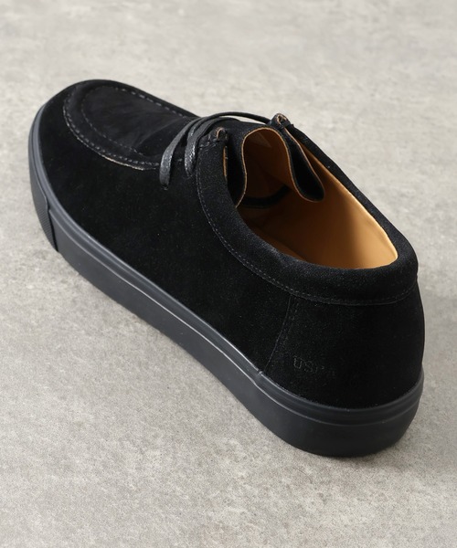 U.S. POLO ASSN.（ユーエスポロアッスン）の「【U.S. POLO ASSN./ユーエスポロアッスン】ヴァルカナイズ製法 フェイクスエード ローカット モカシンシューズ（モカシン/デッキシューズ・メンズ・キャメル/ブラック・27.0cm/26.5cm/26.0cm/25.5cm/25.0cm）」の5枚目の写真